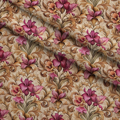 Rococo Blooms Pattern 113 Minky Fabric