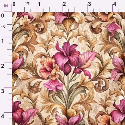 Rococo Blooms Pattern 113 Minky Fabric
