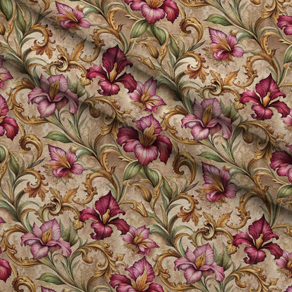 Rococo Blooms Pattern 114 Minky Fabric