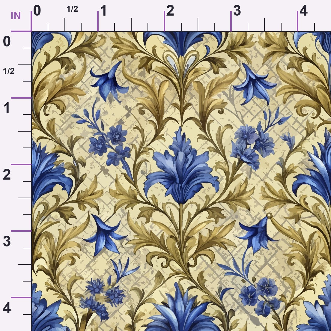 Rococo Blooms Pattern 118 Minky Fabric