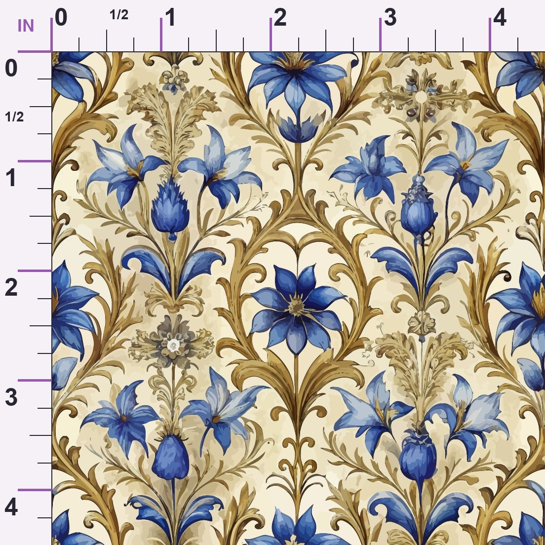 Rococo Blooms Pattern 119 Minky Fabric
