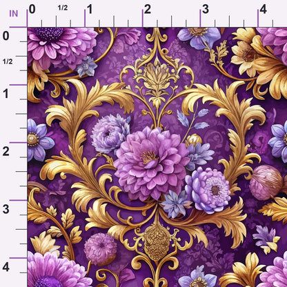Rococo Blooms Pattern 12 Minky Fabric