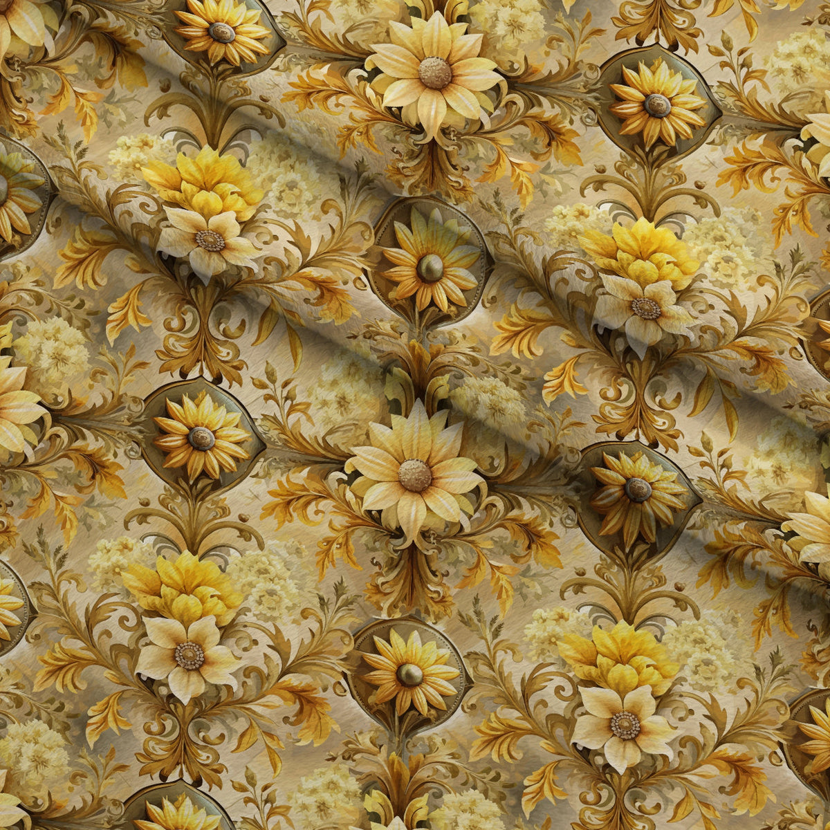 Rococo Blooms Pattern 120 Minky Fabric