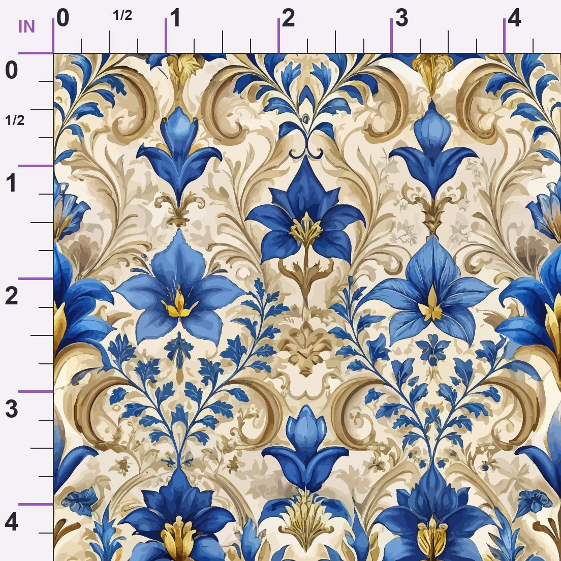 Rococo Blooms Pattern 121 Minky Fabric