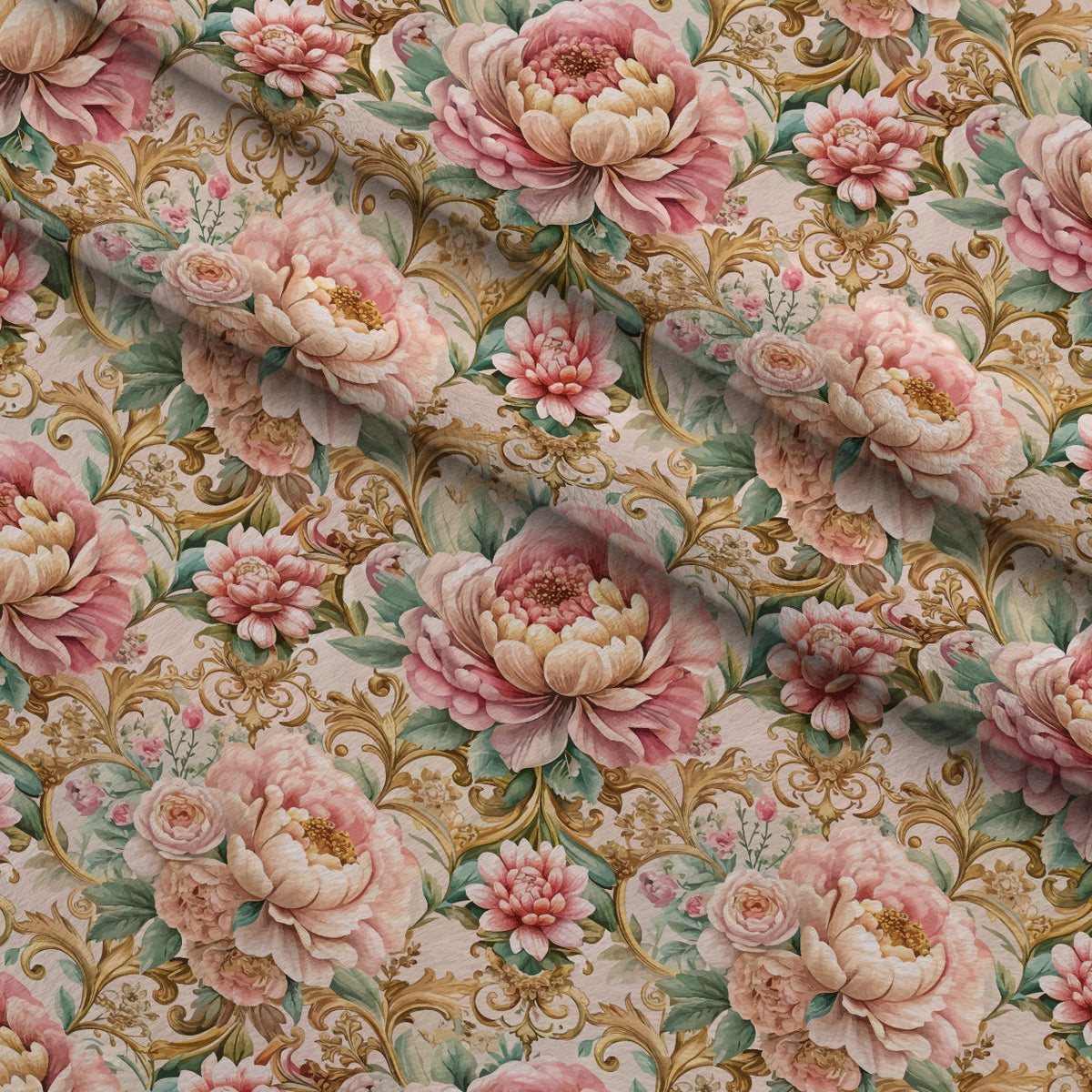 Rococo Blooms Pattern 122 Minky Fabric