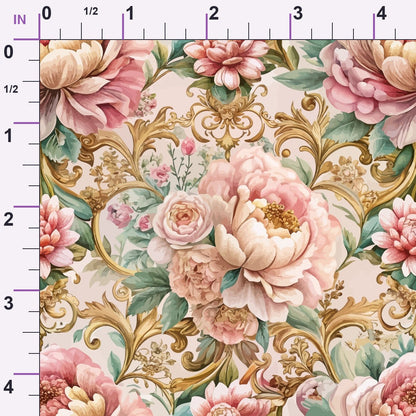 Rococo Blooms Pattern 122 Minky Fabric
