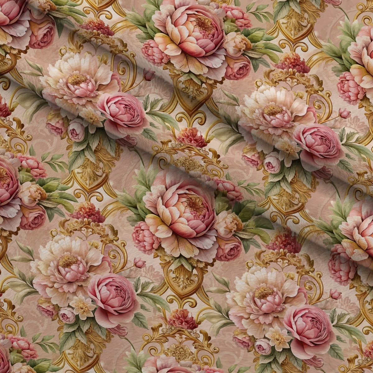 Rococo Blooms Pattern 124 Minky Fabric
