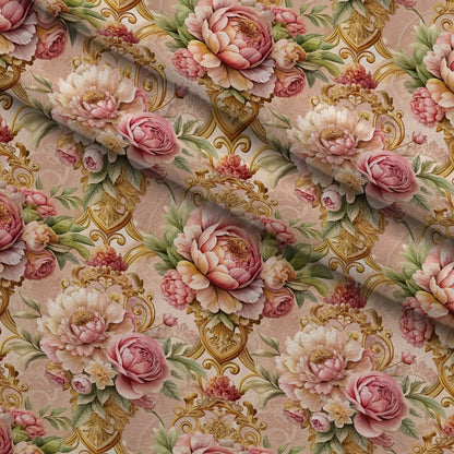 Rococo Blooms Pattern 124 Minky Fabric