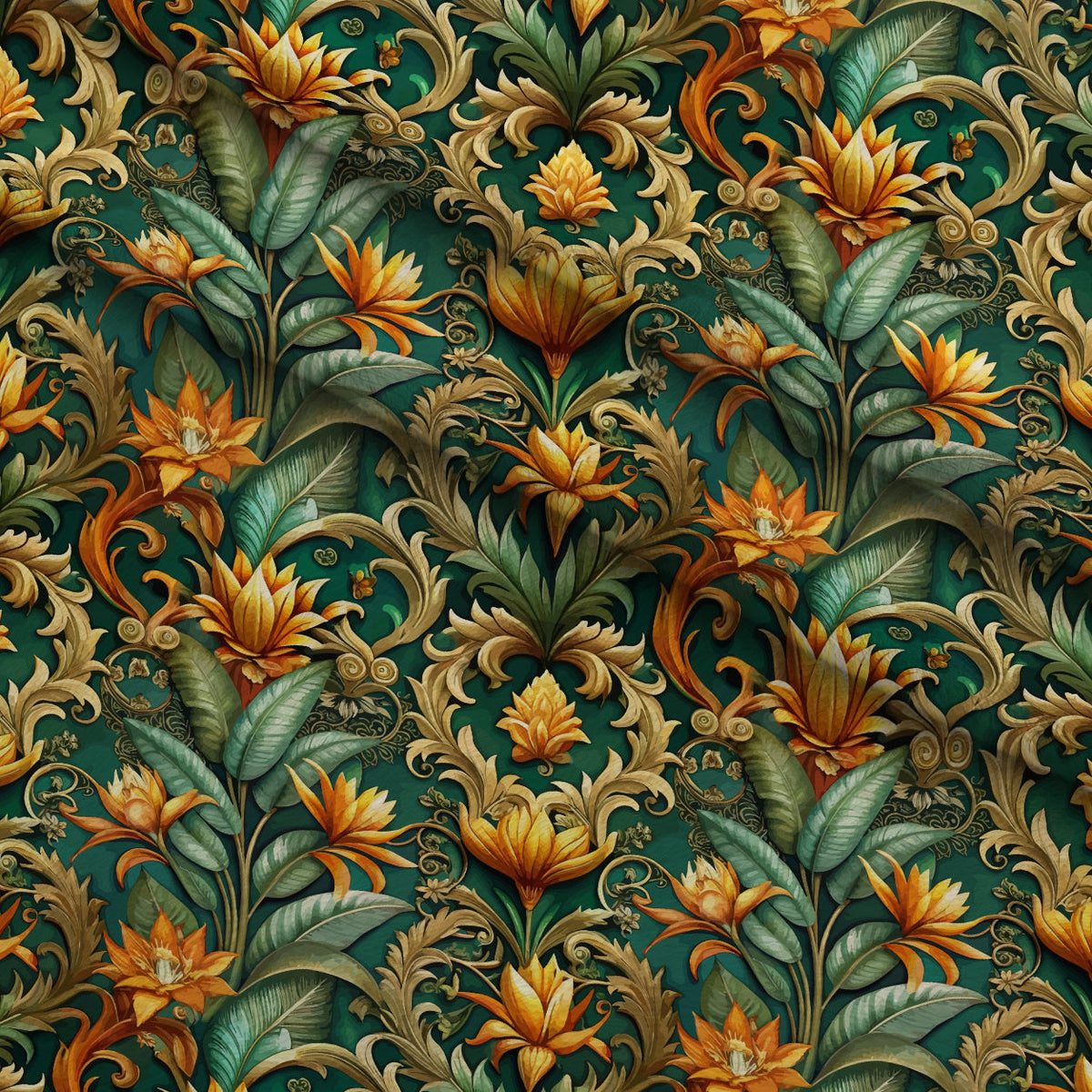 Rococo Blooms Pattern 125 Minky Fabric