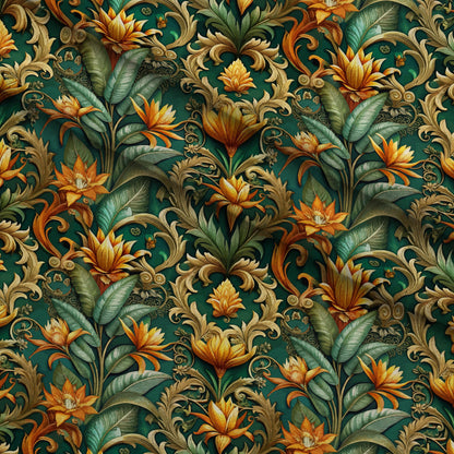 Rococo Blooms Pattern 125 Minky Fabric