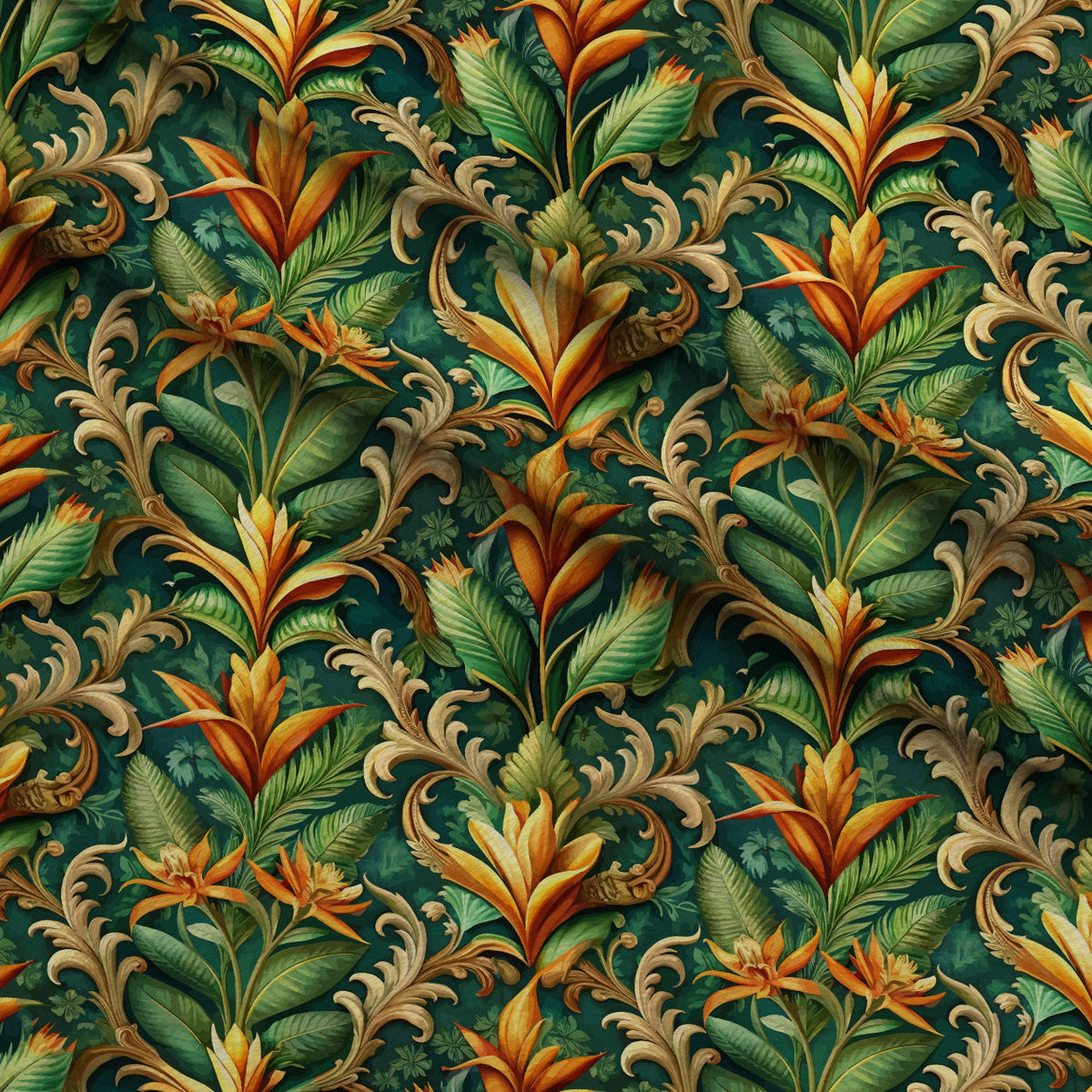 Rococo Blooms Pattern 126 Minky Fabric