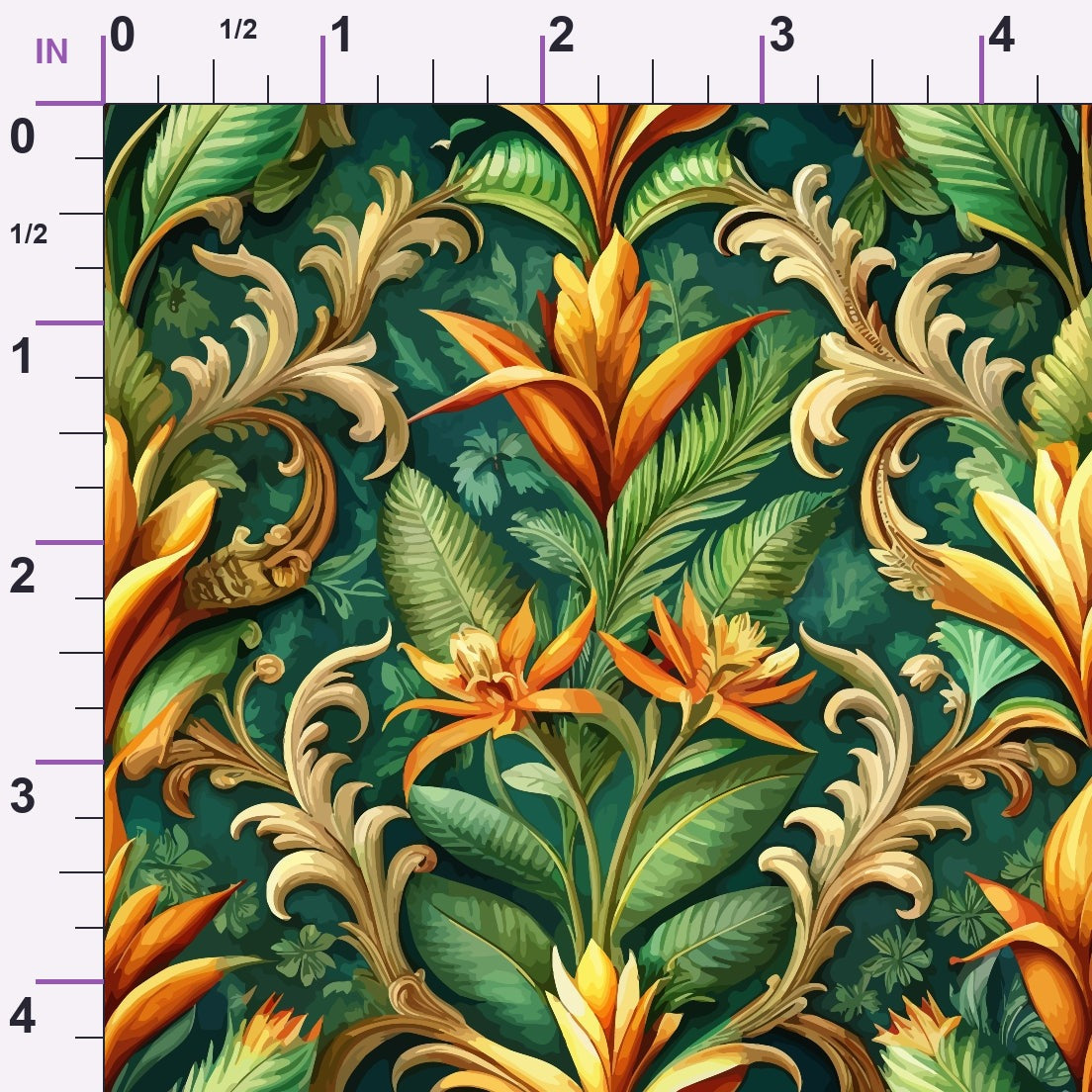Rococo Blooms Pattern 126 Minky Fabric