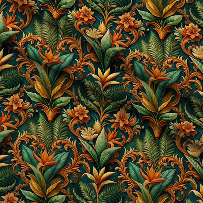Rococo Blooms Pattern 128 Minky Fabric