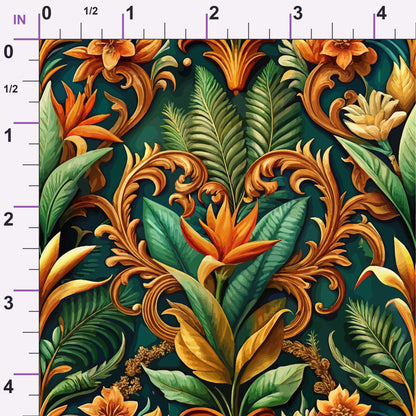 Rococo Blooms Pattern 128 Minky Fabric