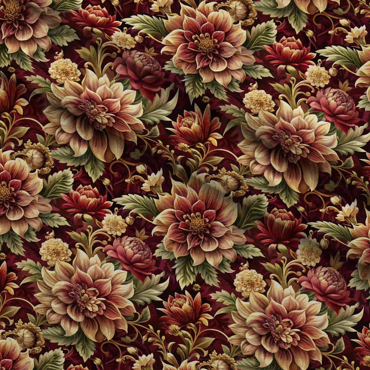 Rococo Blooms Pattern 129 Minky Fabric