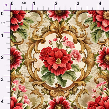 Rococo Blooms Pattern 13 Minky Fabric