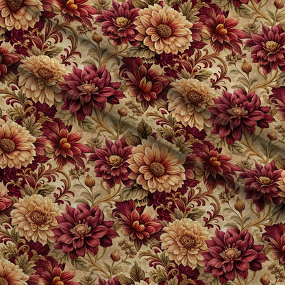 Rococo Blooms Pattern 130 Minky Fabric