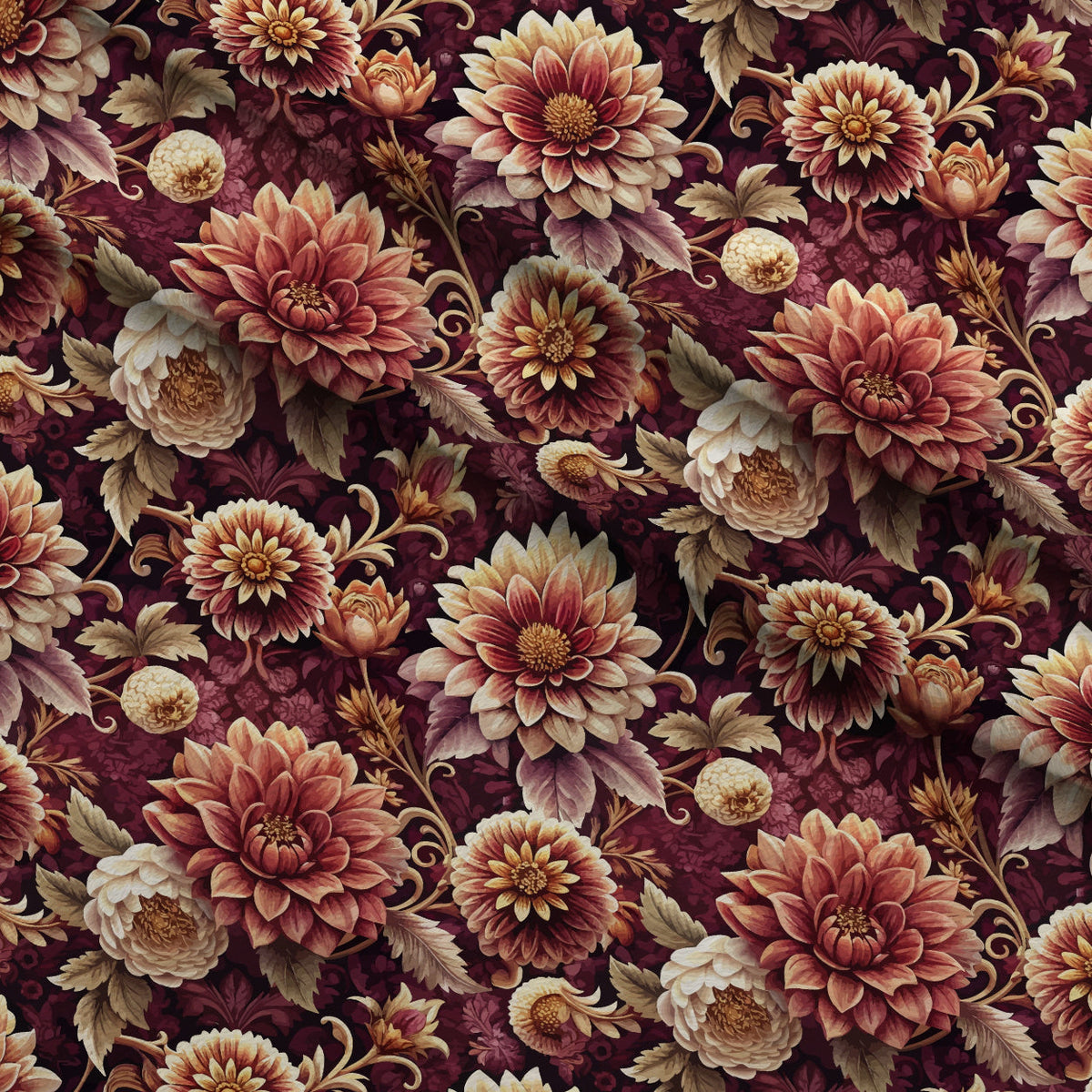 Rococo Blooms Pattern 132 Minky Fabric