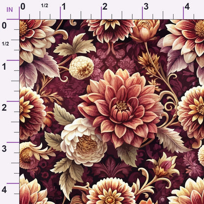 Rococo Blooms Pattern 132 Minky Fabric