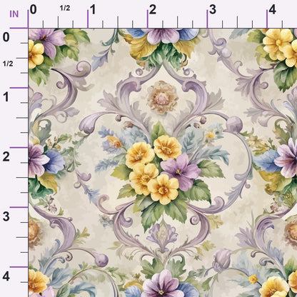 Rococo Blooms Pattern 133 Minky Fabric