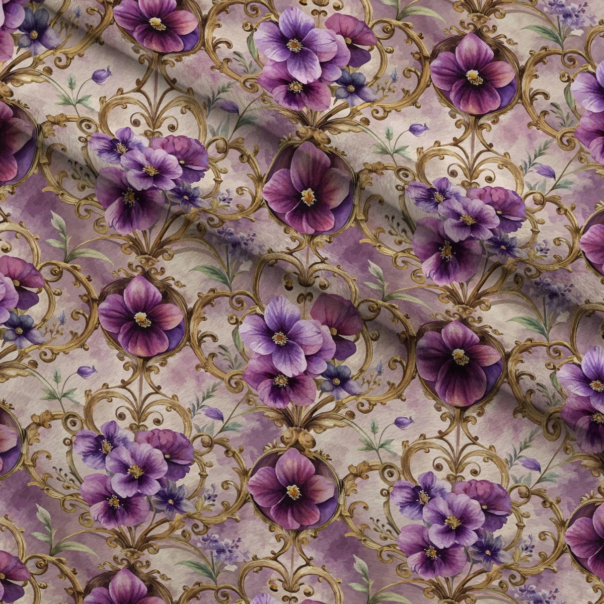 Rococo Blooms Pattern 134 Minky Fabric