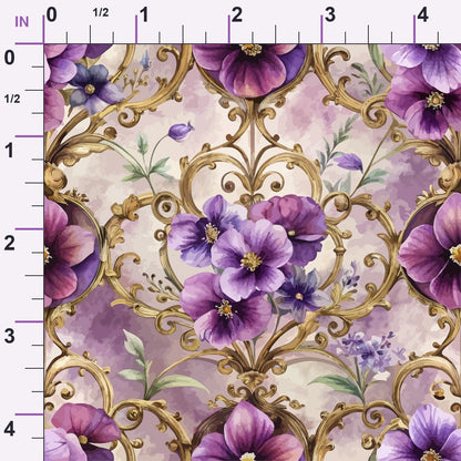 Rococo Blooms Pattern 134 Minky Fabric