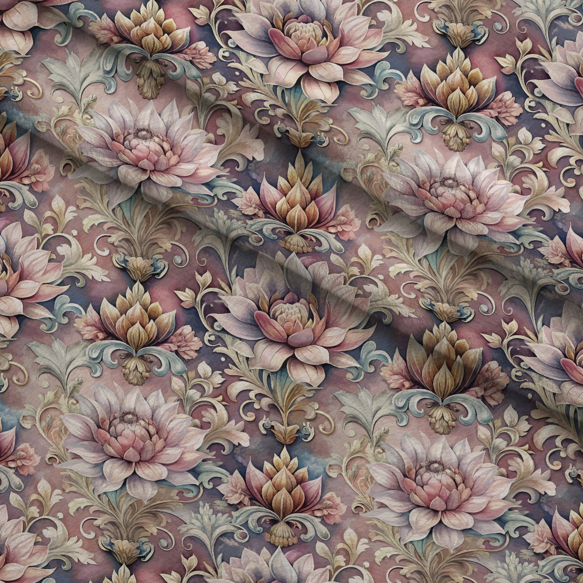Rococo Blooms Pattern 137 Minky Fabric