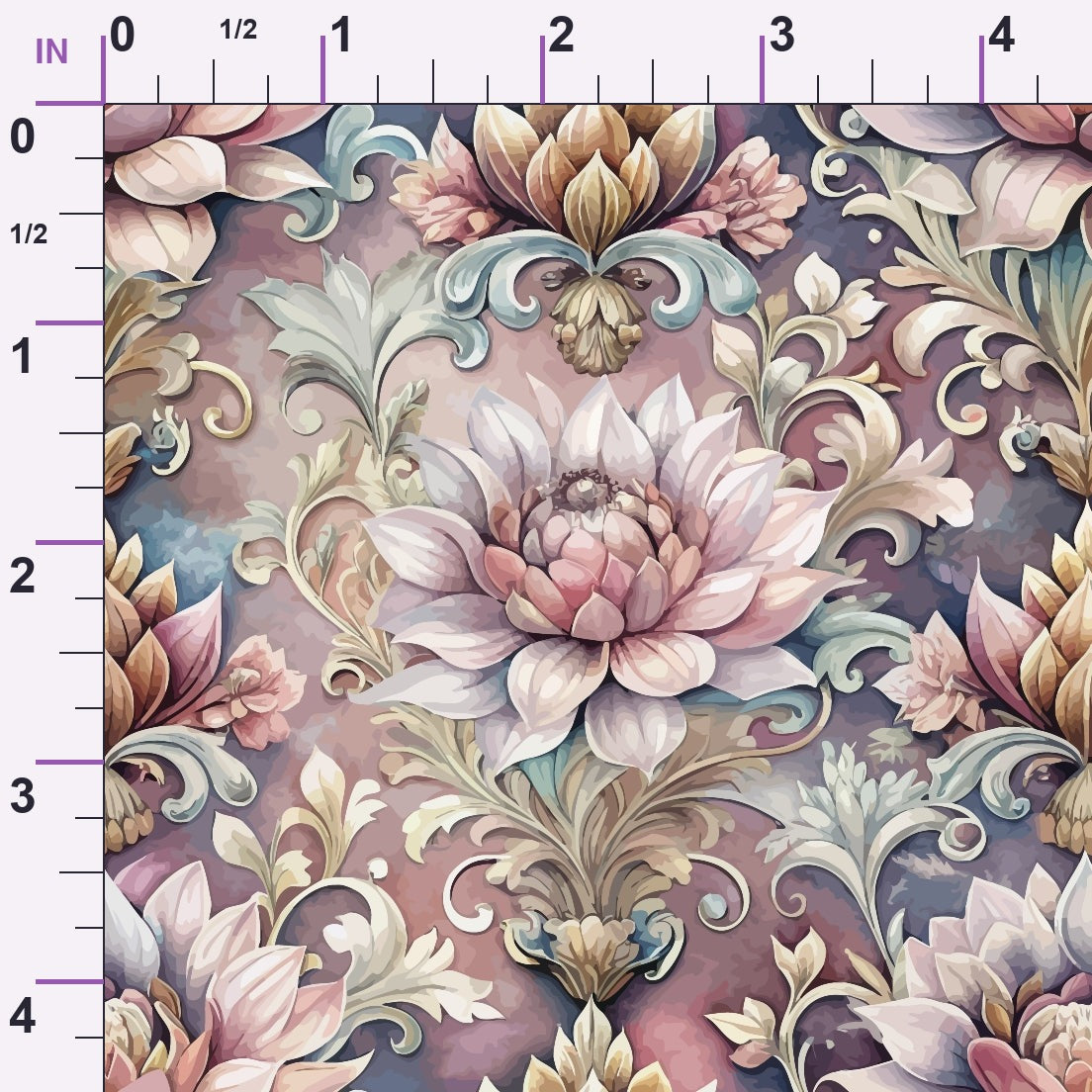 Rococo Blooms Pattern 137 Minky Fabric