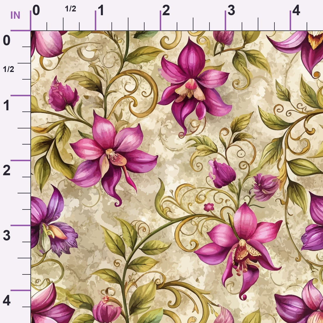 Rococo Blooms Pattern 139 Minky Fabric