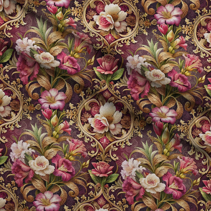 Rococo Blooms Pattern 14 Minky Fabric