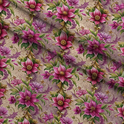 Rococo Blooms Pattern 140 Minky Fabric