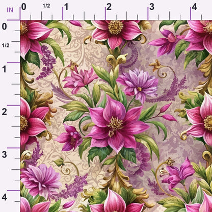 Rococo Blooms Pattern 140 Minky Fabric