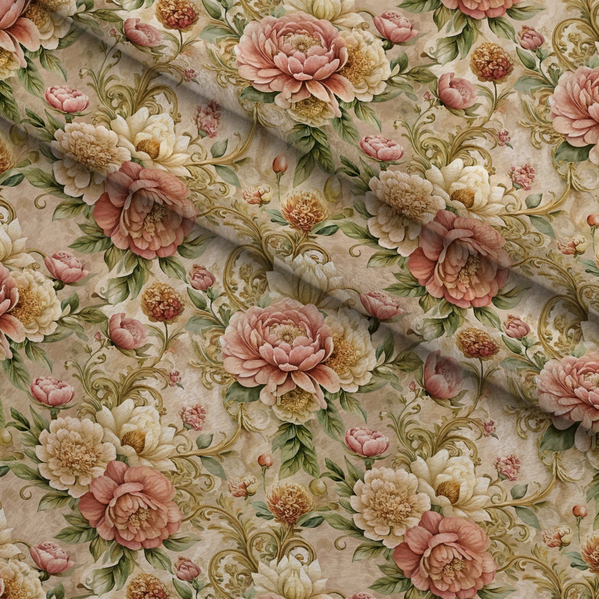 Rococo Blooms Pattern 146 Minky Fabric