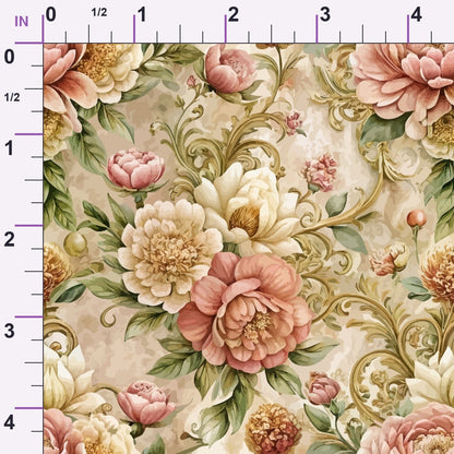 Rococo Blooms Pattern 146 Minky Fabric