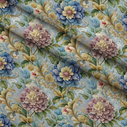 Rococo Blooms Pattern 147 Minky Fabric