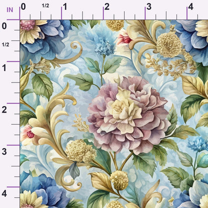 Rococo Blooms Pattern 147 Minky Fabric