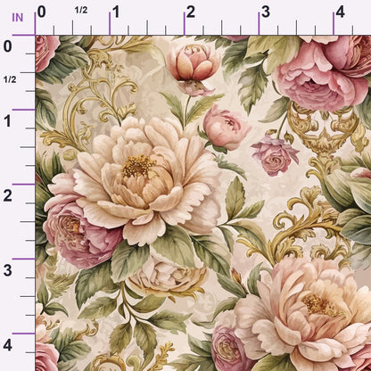 Rococo Blooms Pattern 148 Minky Fabric