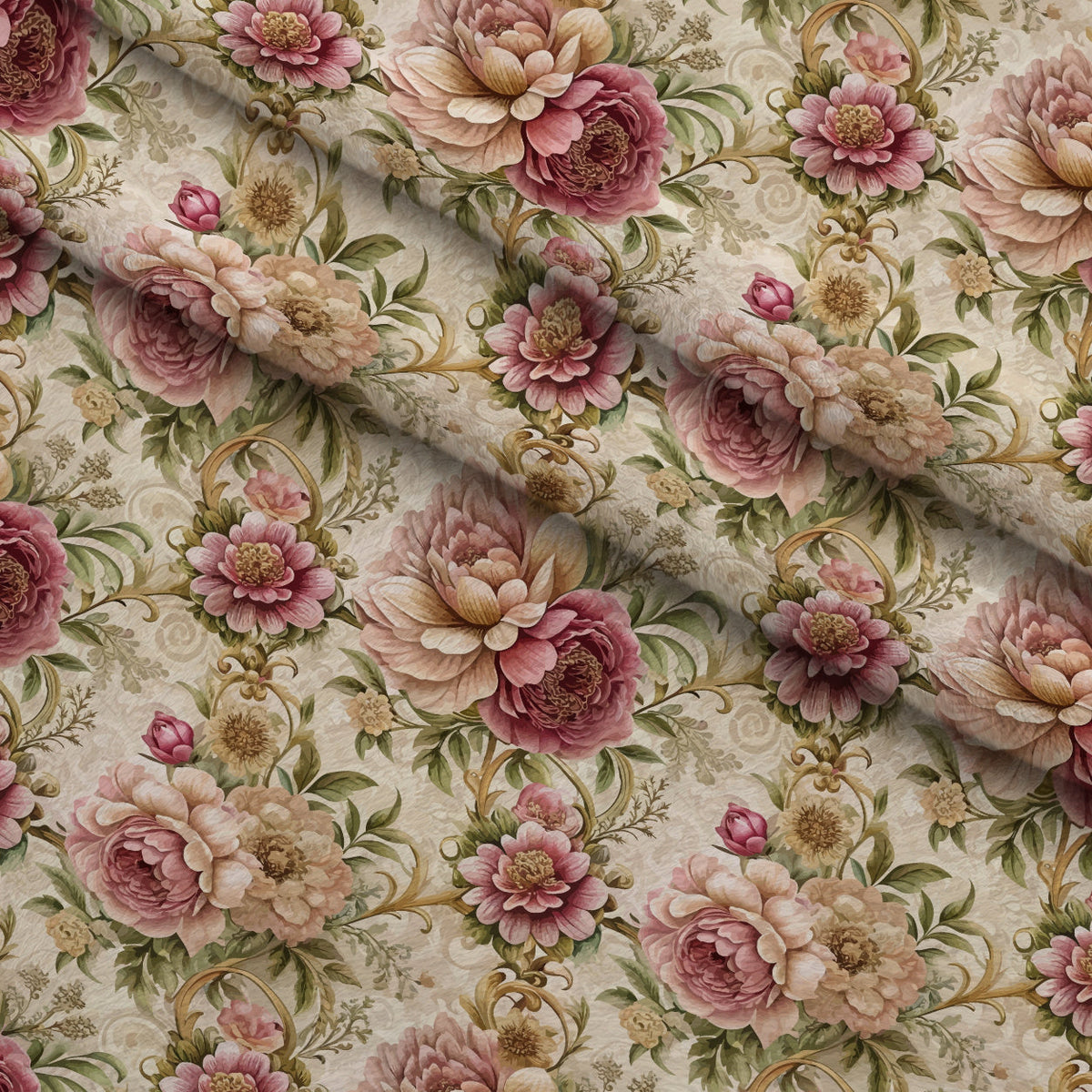 Rococo Blooms Pattern 149 Minky Fabric