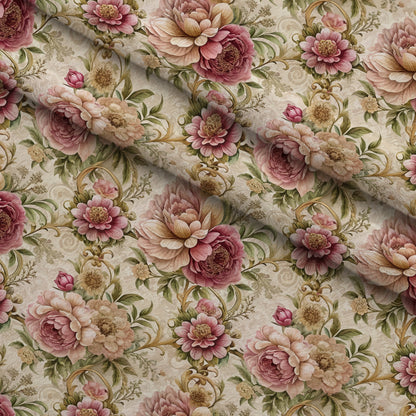 Rococo Blooms Pattern 149 Minky Fabric