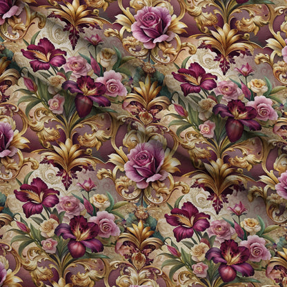 Rococo Blooms Pattern 15 Minky Fabric