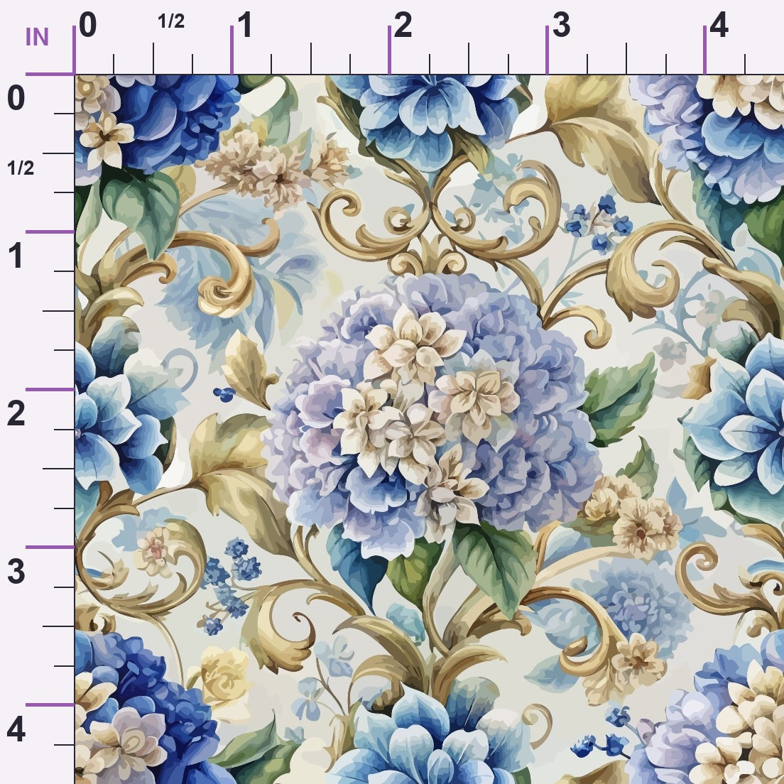 Rococo Blooms Pattern 150 Minky Fabric
