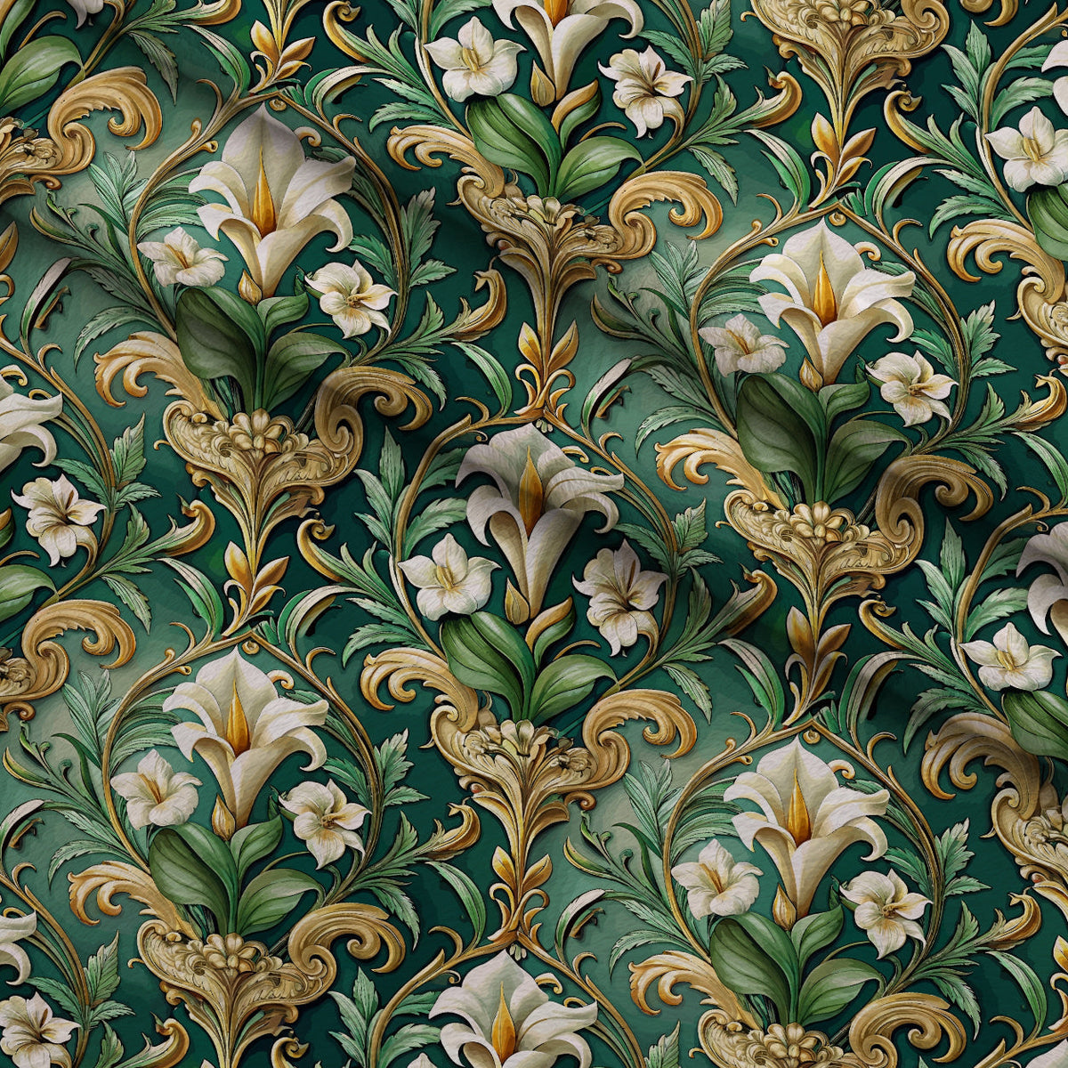 Rococo Blooms Pattern 151 Minky Fabric