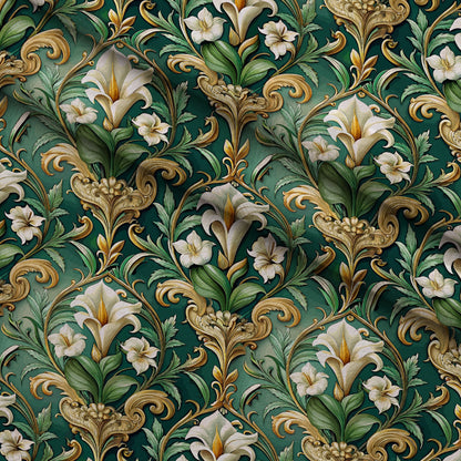 Rococo Blooms Pattern 151 Minky Fabric