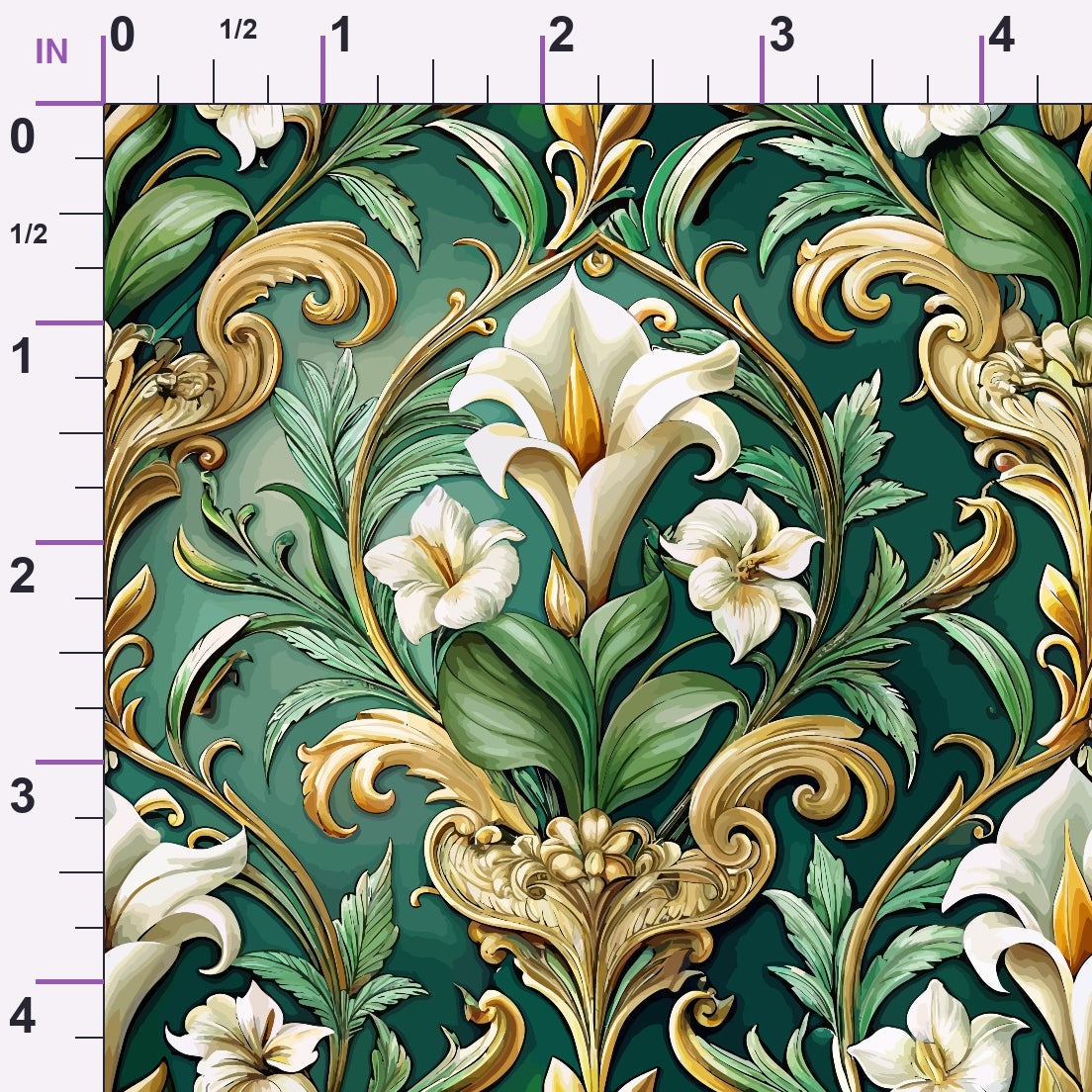 Rococo Blooms Pattern 151 Minky Fabric