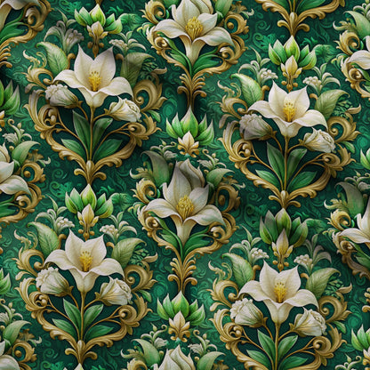 Rococo Blooms Pattern 152 Minky Fabric