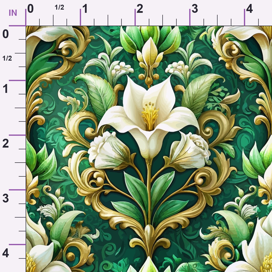 Rococo Blooms Pattern 152 Minky Fabric