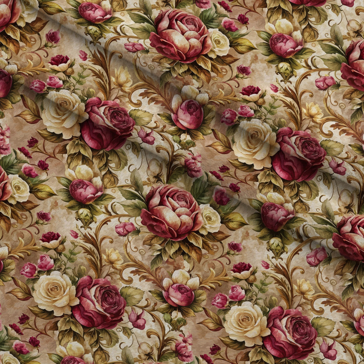 Rococo Blooms Pattern 153 Minky Fabric