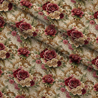 Rococo Blooms Pattern 154 Minky Fabric