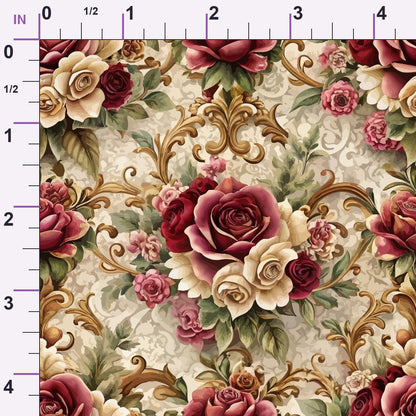 Rococo Blooms Pattern 154 Minky Fabric