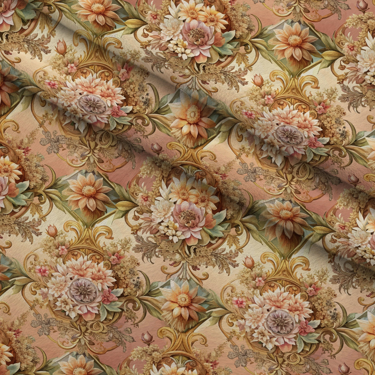 Rococo Blooms Pattern 155 Minky Fabric